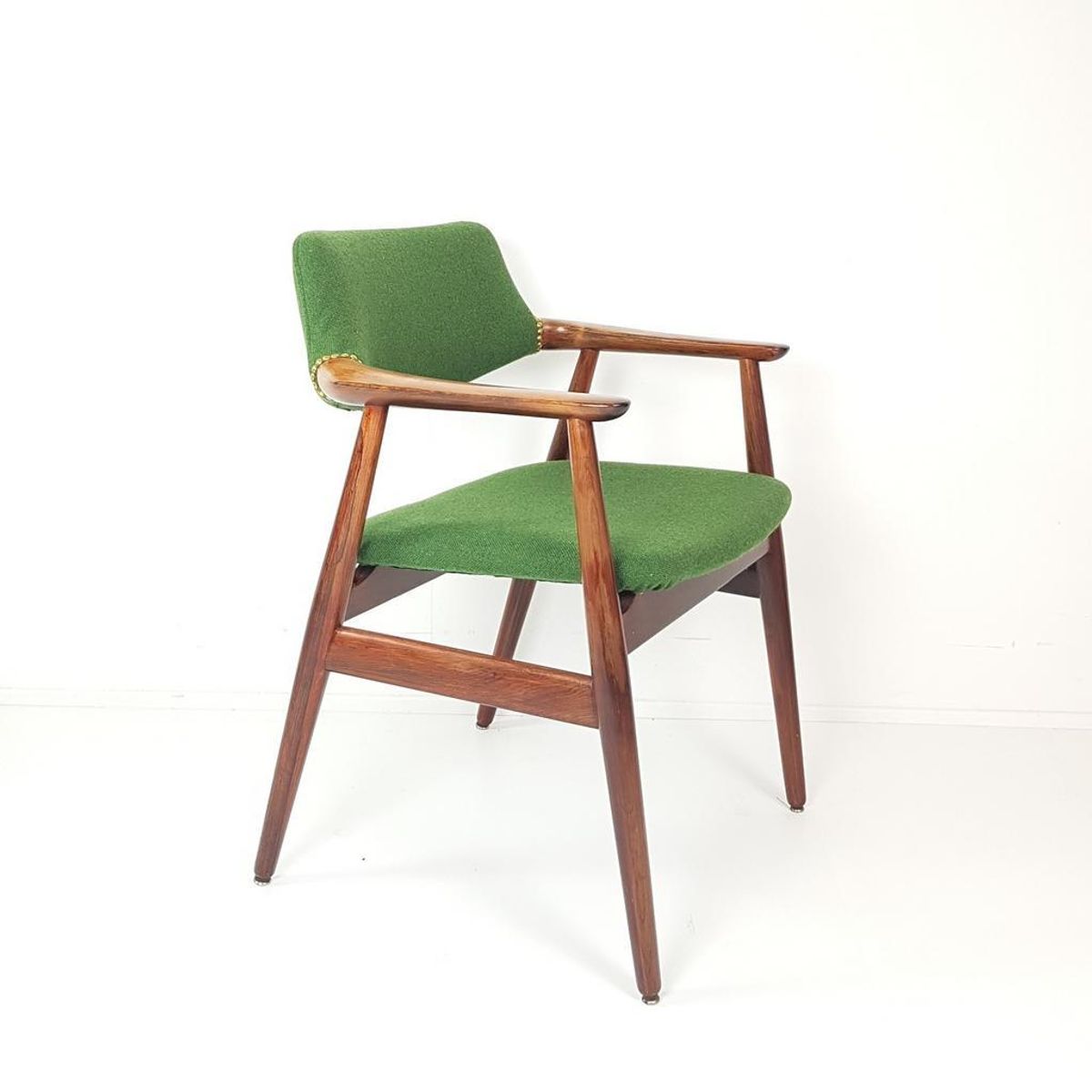 Vintage Deense Stoel Erik Kirkegaard | Nieuw Gestoffeerd image 10