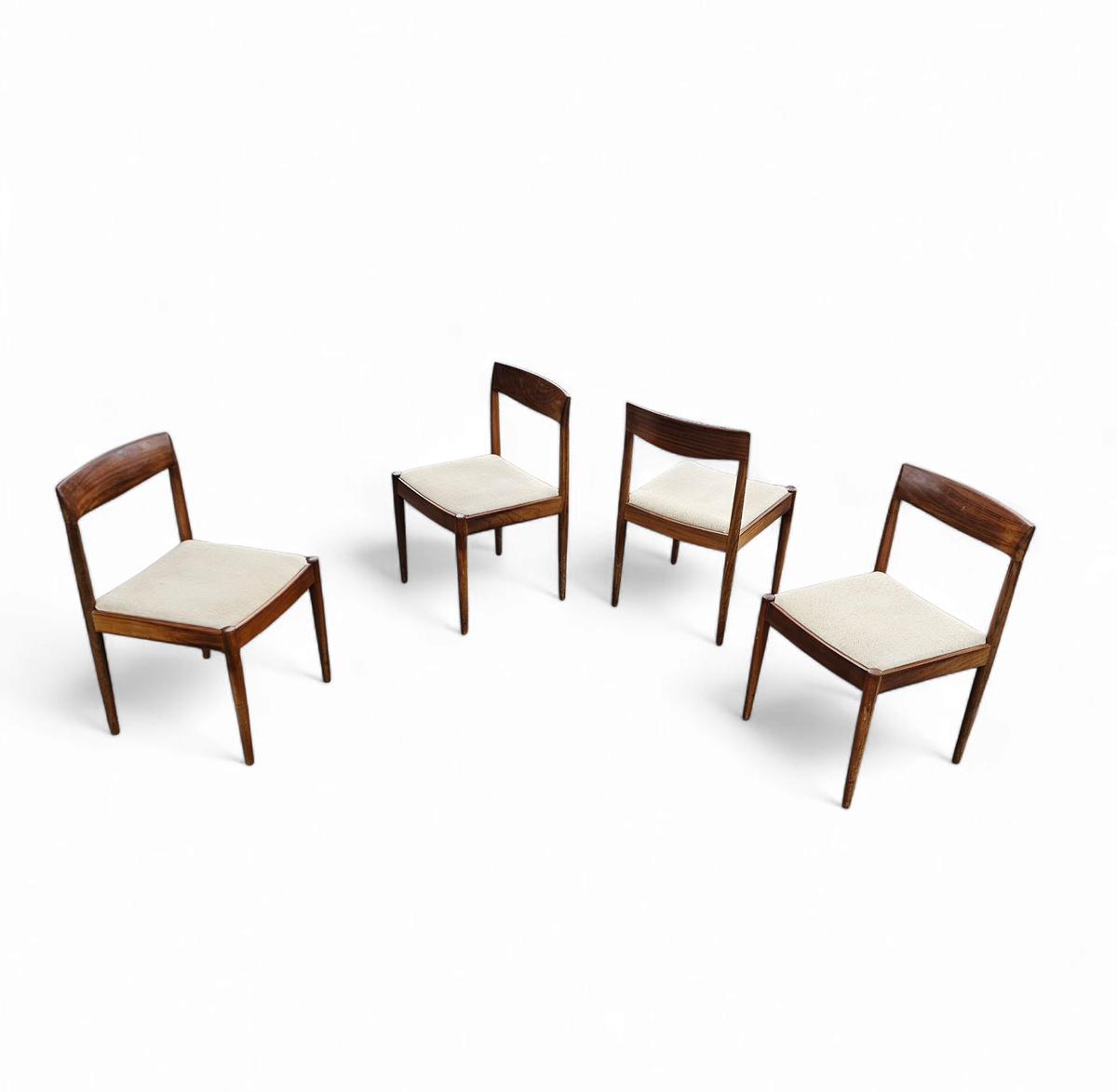 4 X Scandinavian Teak Dining Chairs / 1970s image 3