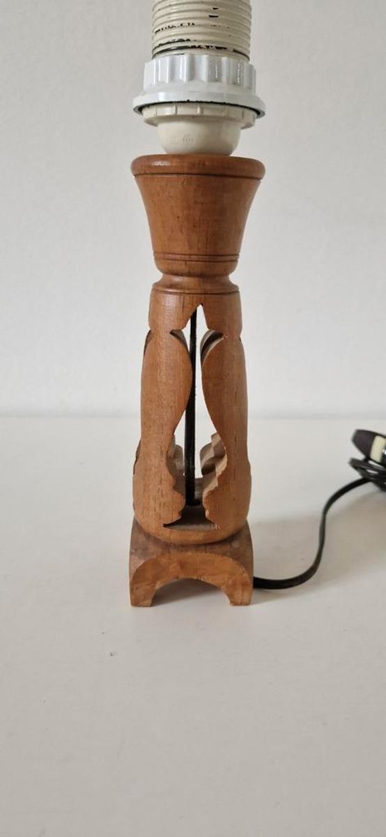 Vintage Lamp Lampenpootje Teakhout image 4