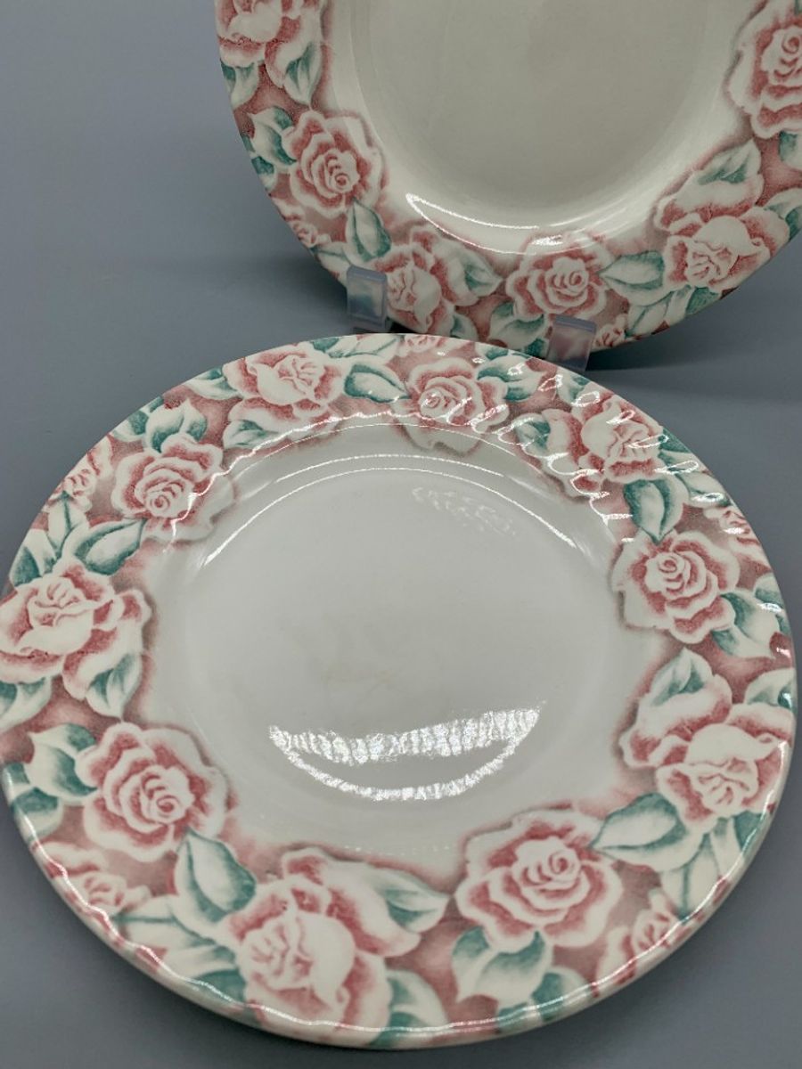 Vintage Barratts England Bordjes Pastel 2 Stuks image 3