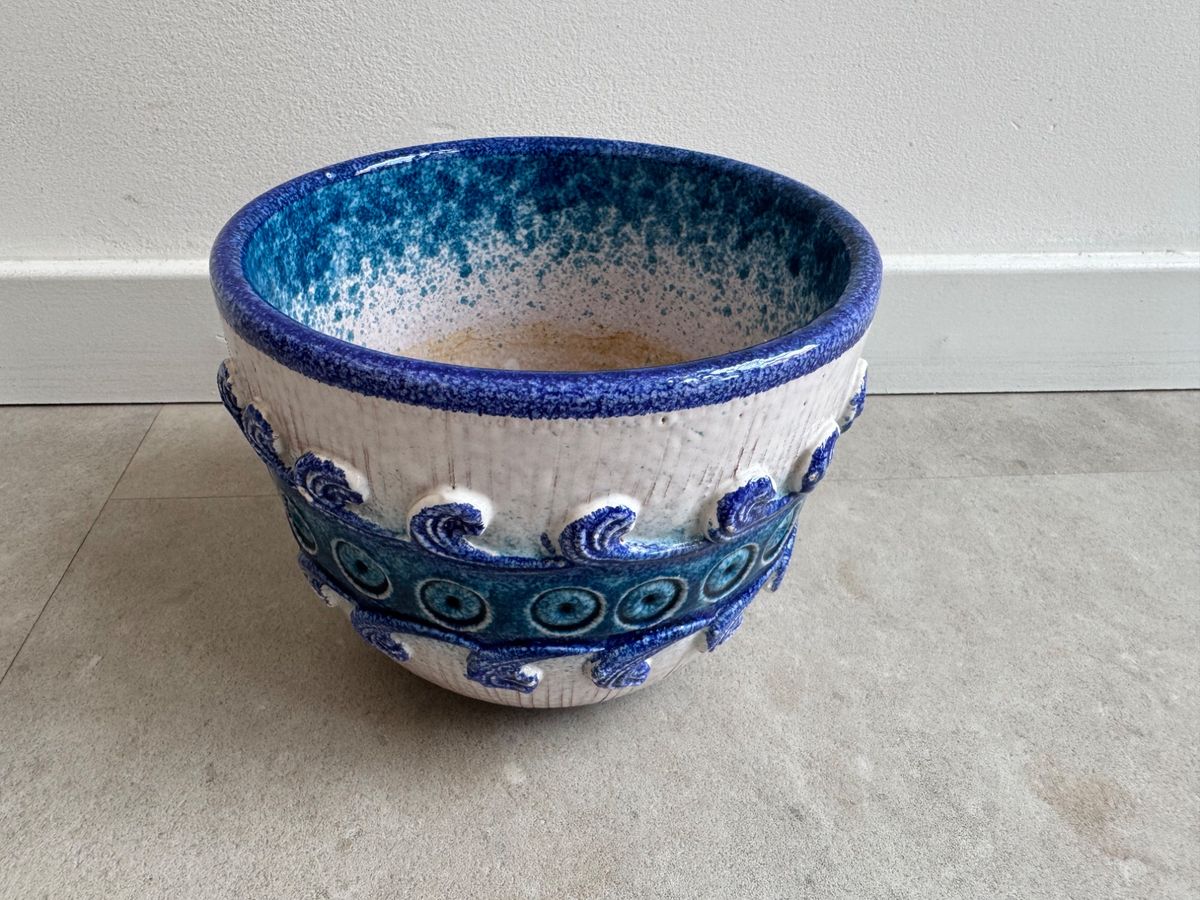 Vintage Keramiek Bloempot - Made In Italy - Fat Lava image 7