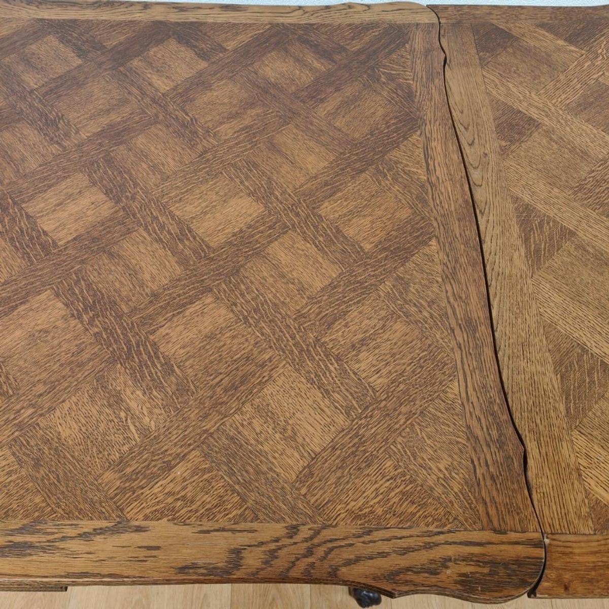 Vintage Antieke Houten Eettafel Eetkamertafel Tafel Uitschuifbaar 701 image 15