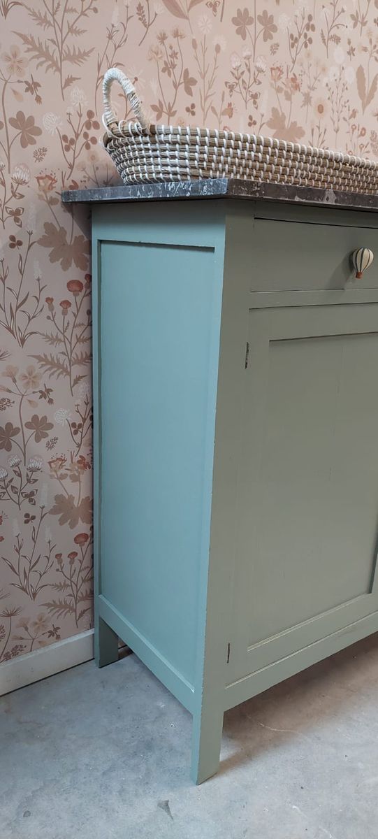 Vintage Groene Commode Met Marmeren Blad ‘eden’ image 14