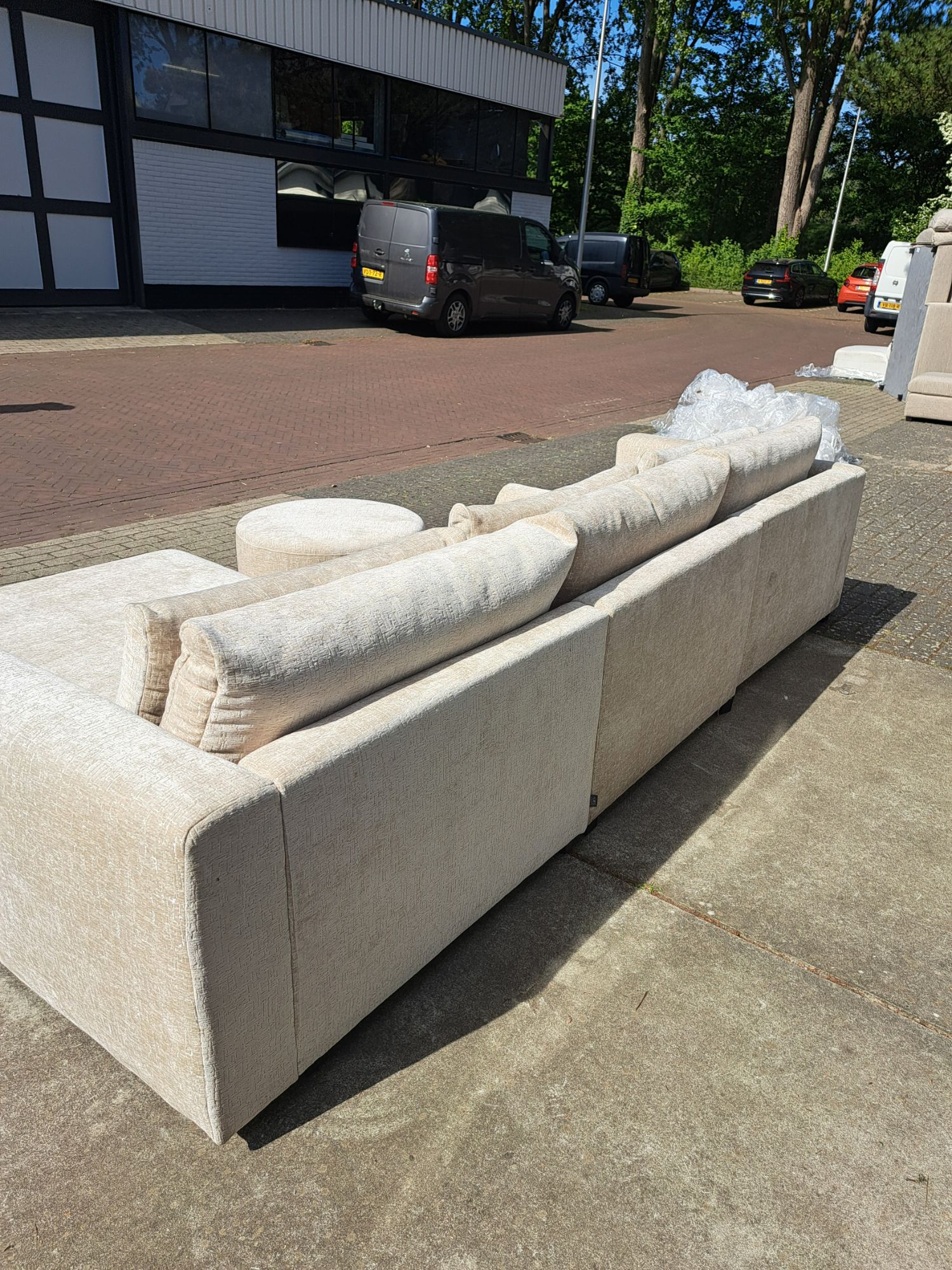 4x6 sofa – X2 Modulaire Hoekbank In Ecru Velours image 6