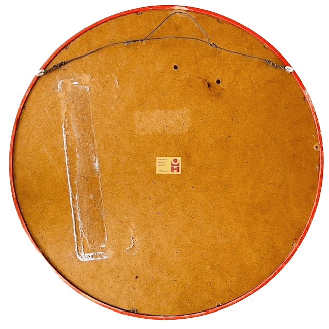 Mid-century Space Age Spiegel Oranje Hout O.w. Hack 1960’s image 8