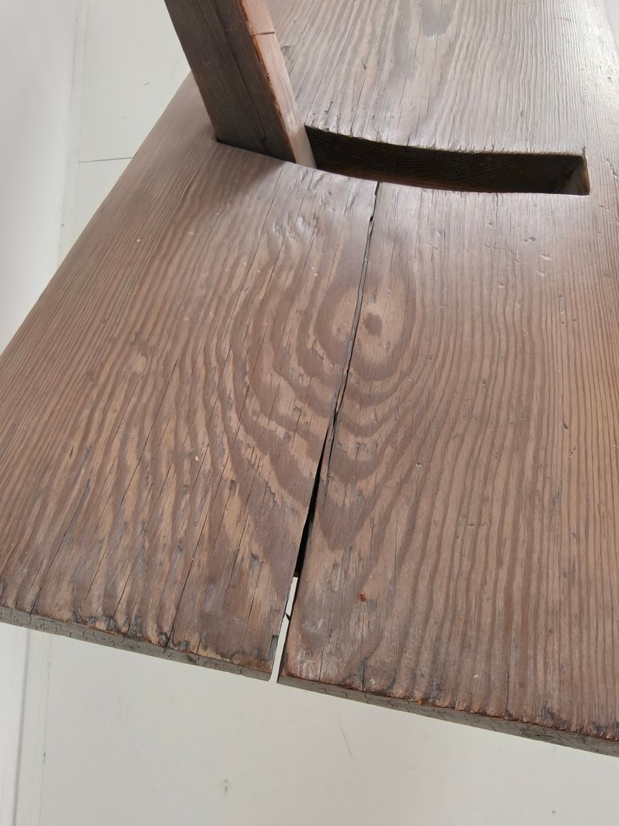 Victoriaanse Spoorwegbank Hout – Zeldzaam Ontwerp Met Omkeerbare Rugleuning image 2