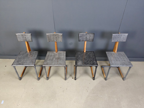 Vintage Industrial Chairs, 1970s - Set Of 4 image 10