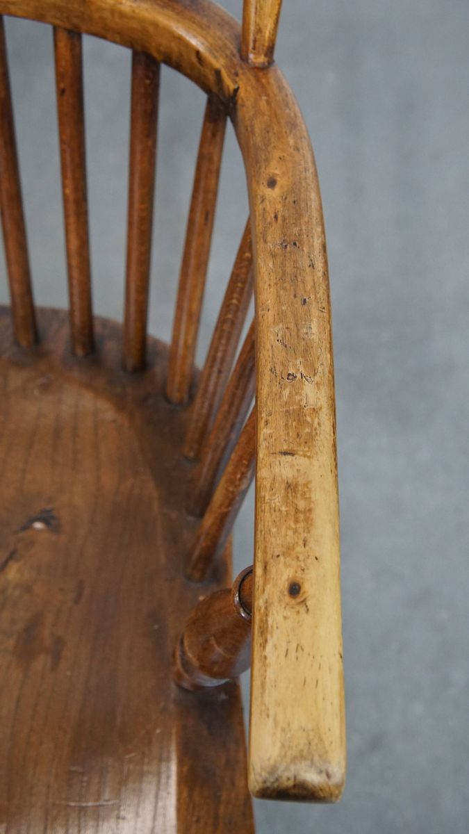 Geweldige Set Van 6 Antieke Engelse Windsor Stickback Chairs Uit De 19e Eeuw image 10
