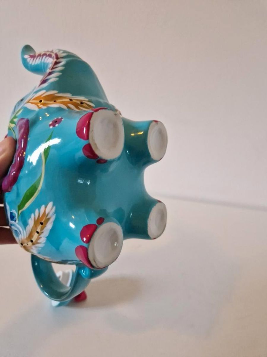 Vintage Theepot Koffiepot Olifant Keramiek image 7
