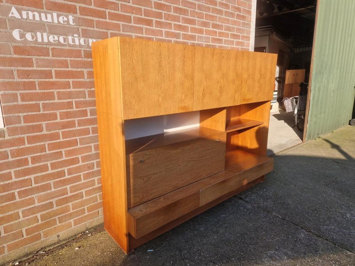 Vintage Teak Royal Board Sweden Wandmeubel Design Mid Centur image 4