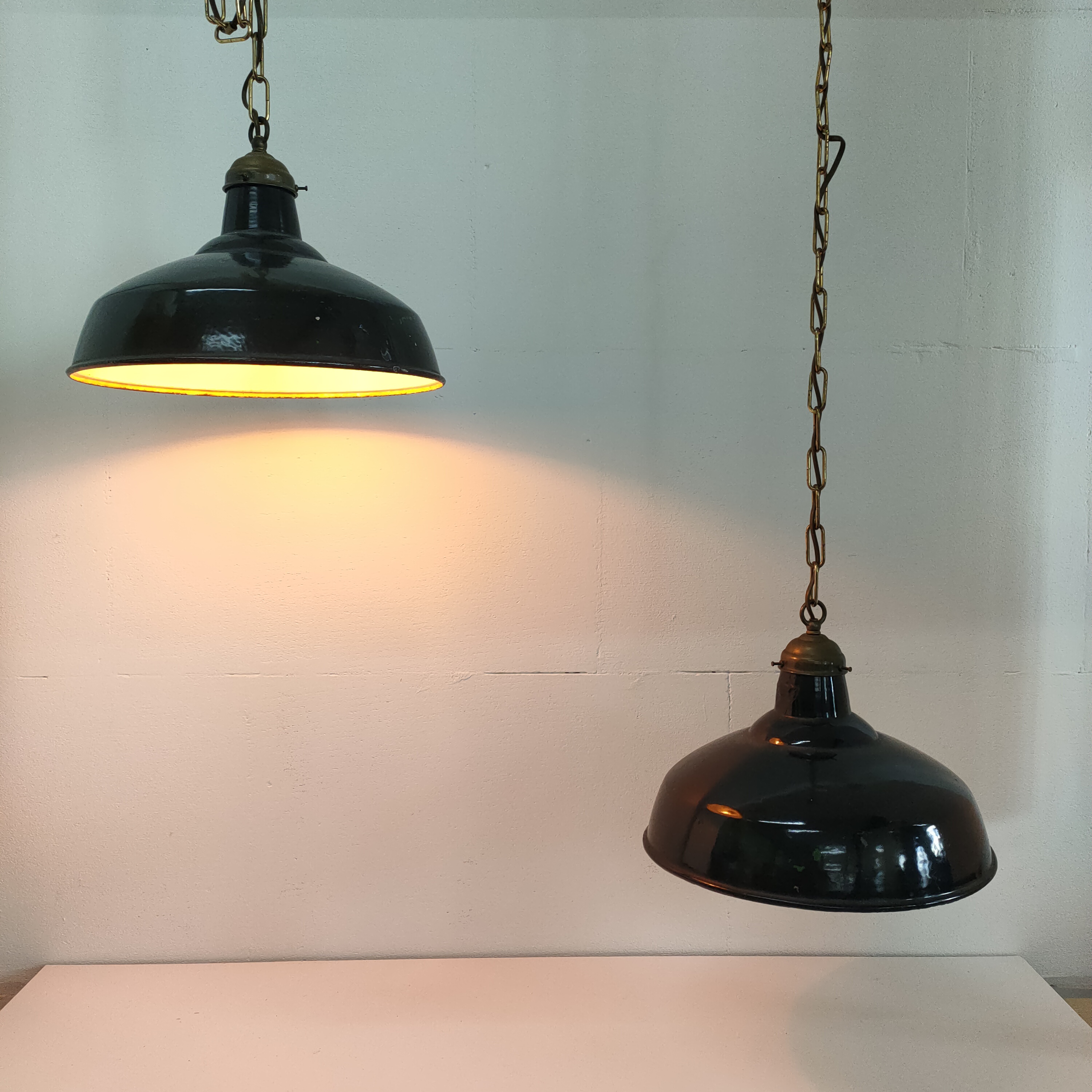 Industriële Vintage Cafe/plafondlamp Metaal/emaille image 2