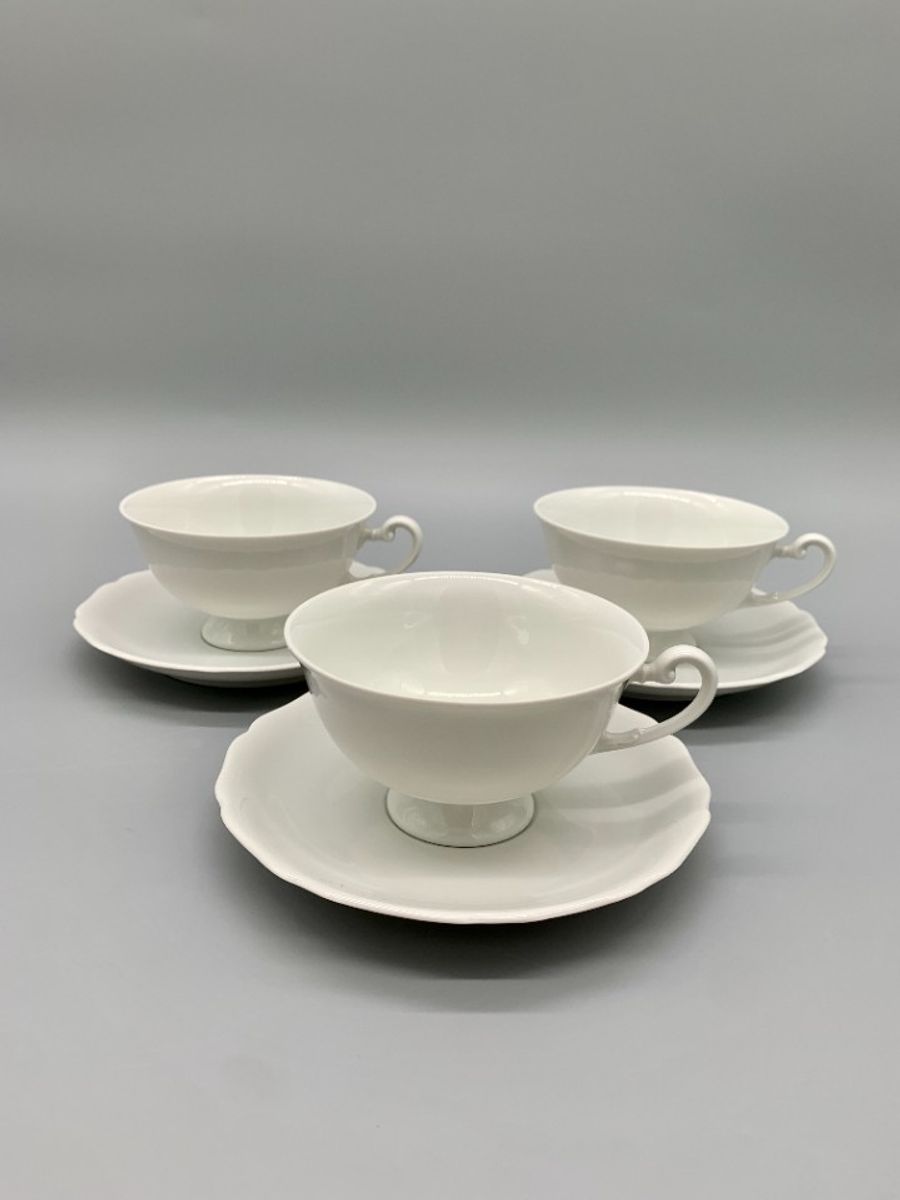 Set Hutschenreuther Theekopjes En Schotels Wit 6 Delig image 2