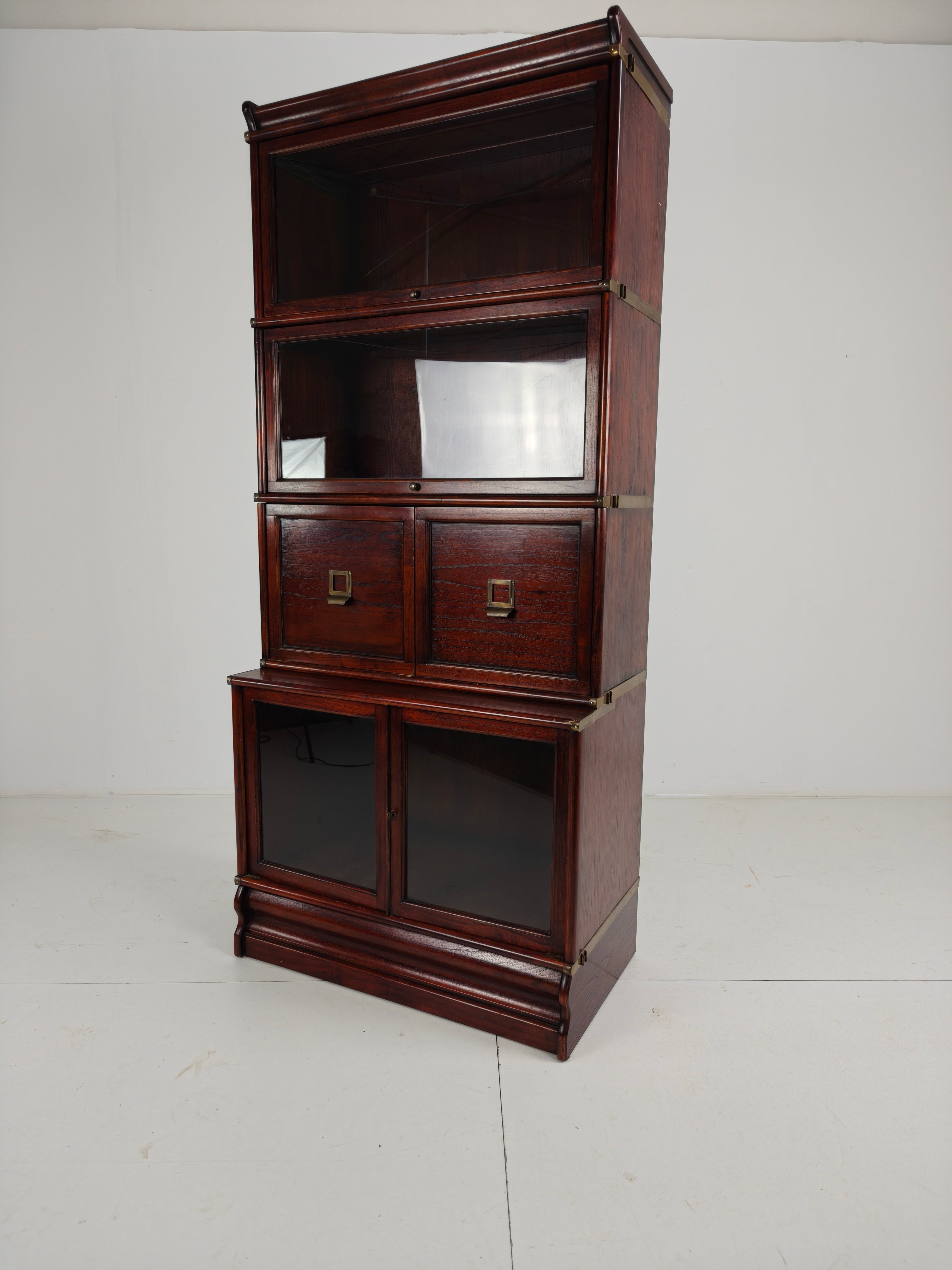 Engelse Mahoniehouten Boekenkast – Globe-stijl – Modulair – Eind 20e Eeuw image 7