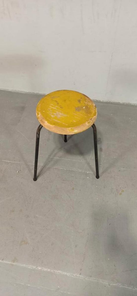Vintage Industriëlle Kruk, Geel image 15