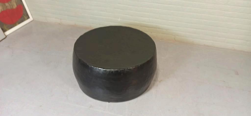 Zwarte Metalen Trommel Salontafel, Rond, 70 Cm image 2