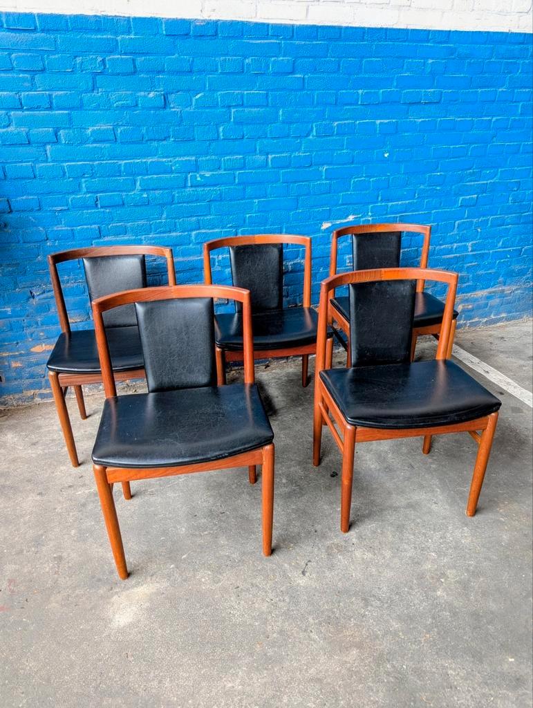 Set 5 (of 6) Deense Teak Stoelen , Findahls Møbelfabrik image 8