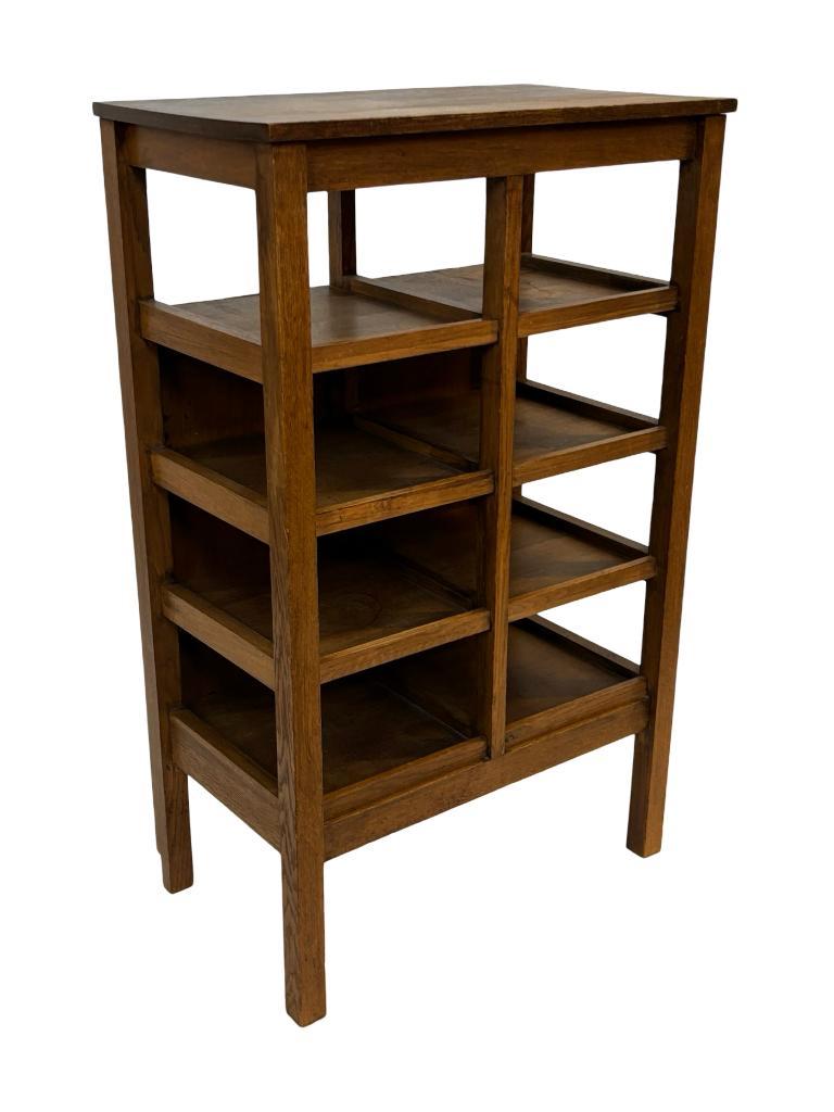 Art Deco Wandkast Vakkenkast Jaren 30 Eiken Open Kast image 24