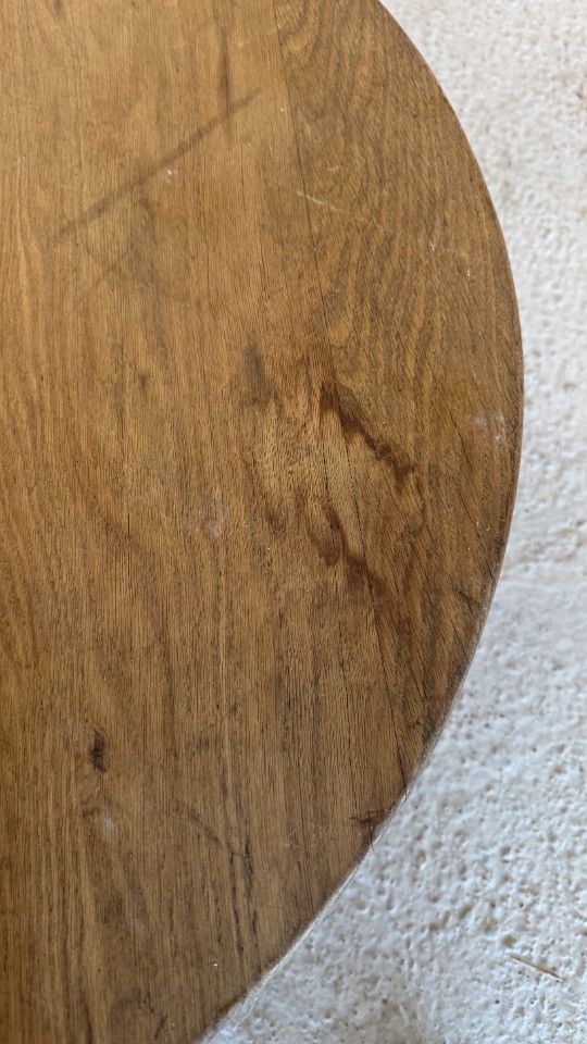 Grote Ronde Wabi Sabi Eiken Salon Tafel, Reliving image 9