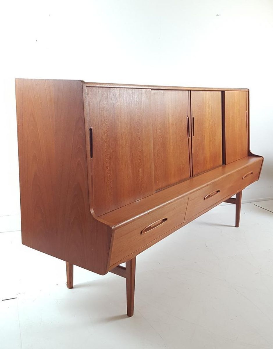 Vintage Deens Highboard | Drankenkast Buffetkast Teak Danish image 11