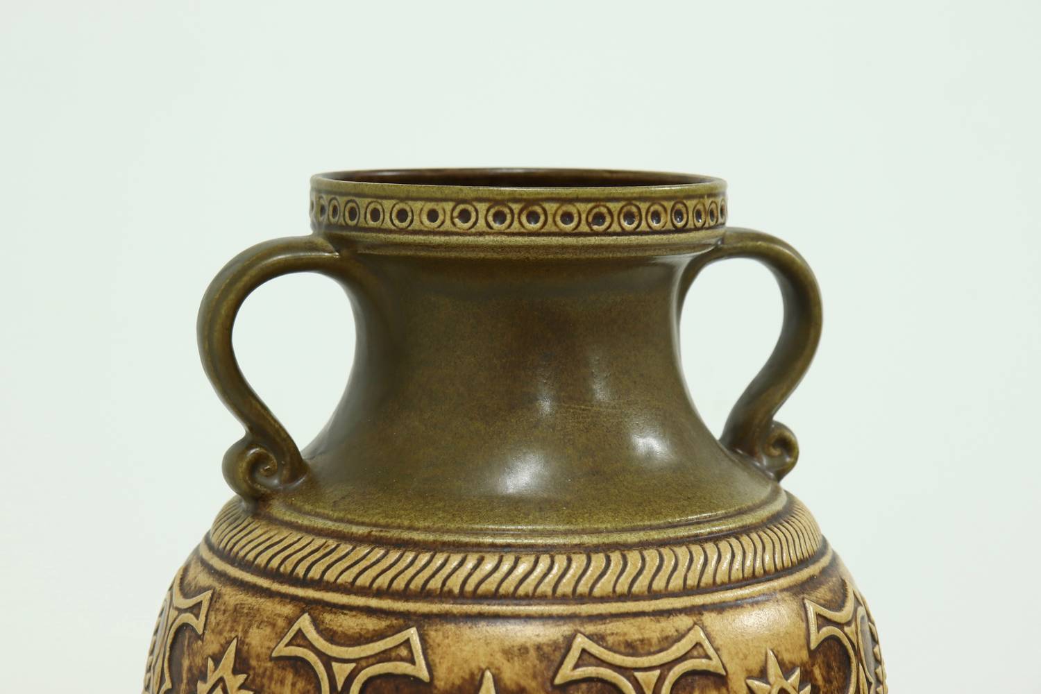Xl Jasba Vase In Earth Tones 1960s image 4
