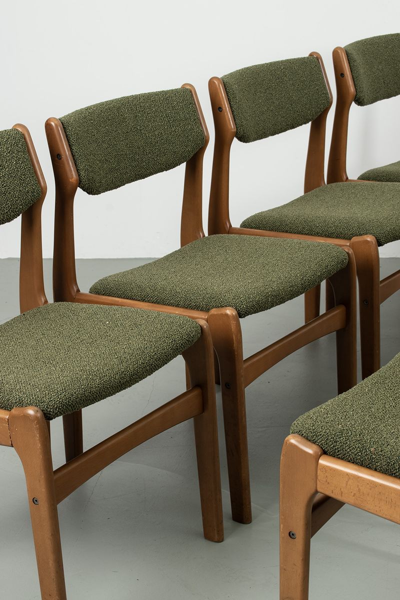 Set Van 4 Deense, Refurbished, Vintage Stoelen image 6