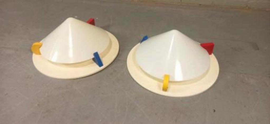 2 Vintage Ikea Memphis Milano Plafondlampen Wandlampen, Set image 2