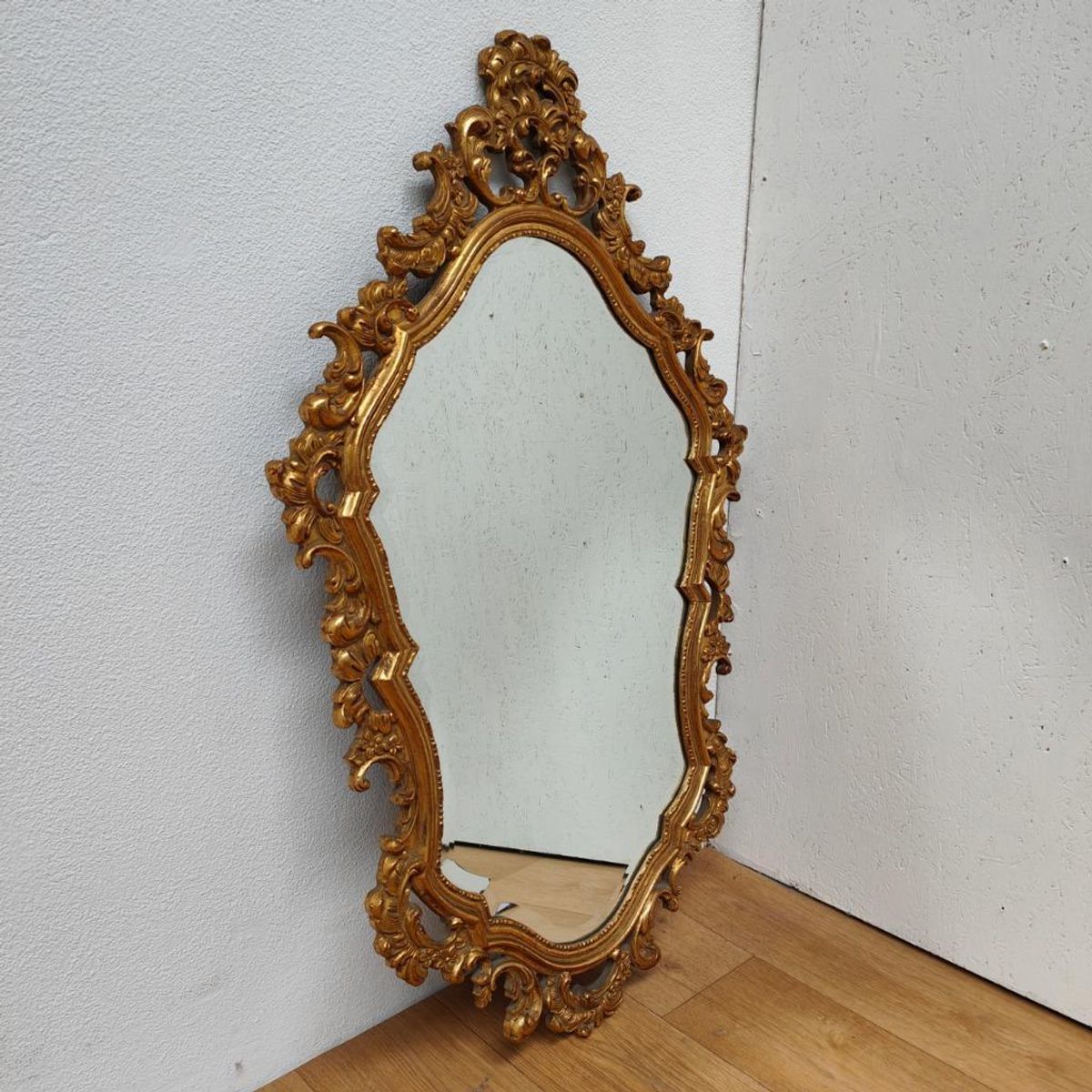 Vintage Barok Brocante Rococo Spiegel Schouwspiegel Facet 13 image 7