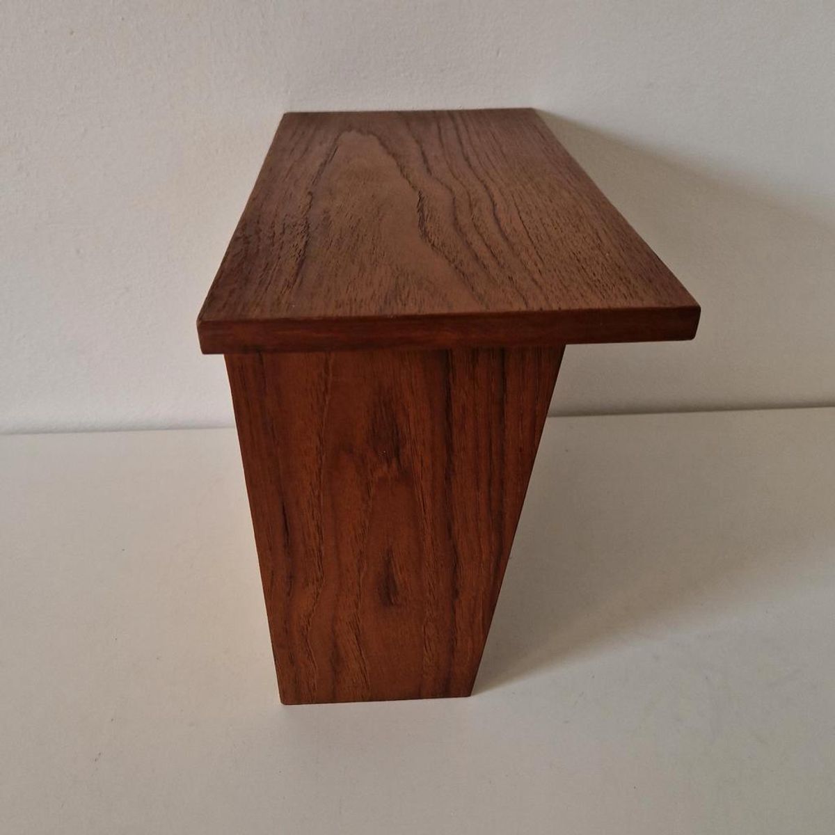 Vintage Teak Wandkastje Hangkastje Telefoonkast Rekje image 4