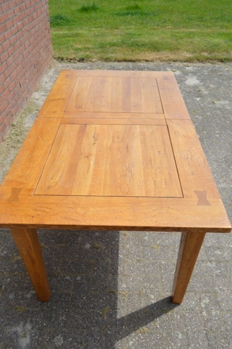 Eettafel Massief Eiken Uitschuifbaar image 2