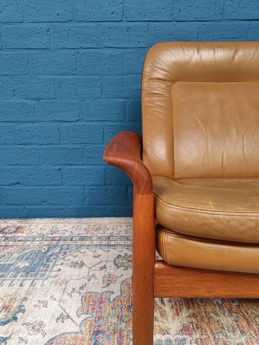 Vintage Fauteuil Met Voetenbank, Deens Design image 15