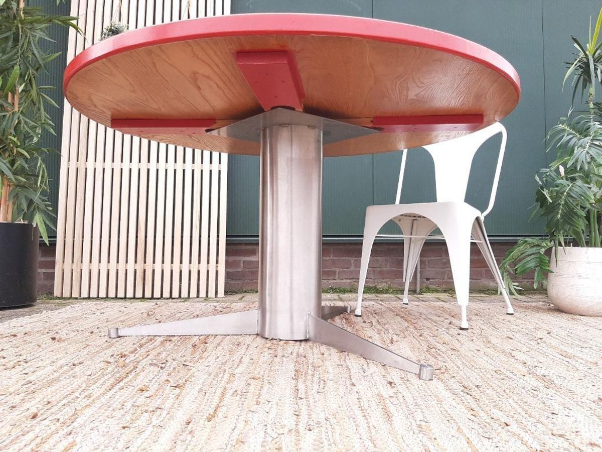 Rode Ronde Xl Eettafel 130 Cm Vintage Space Age Design Tafel image 16