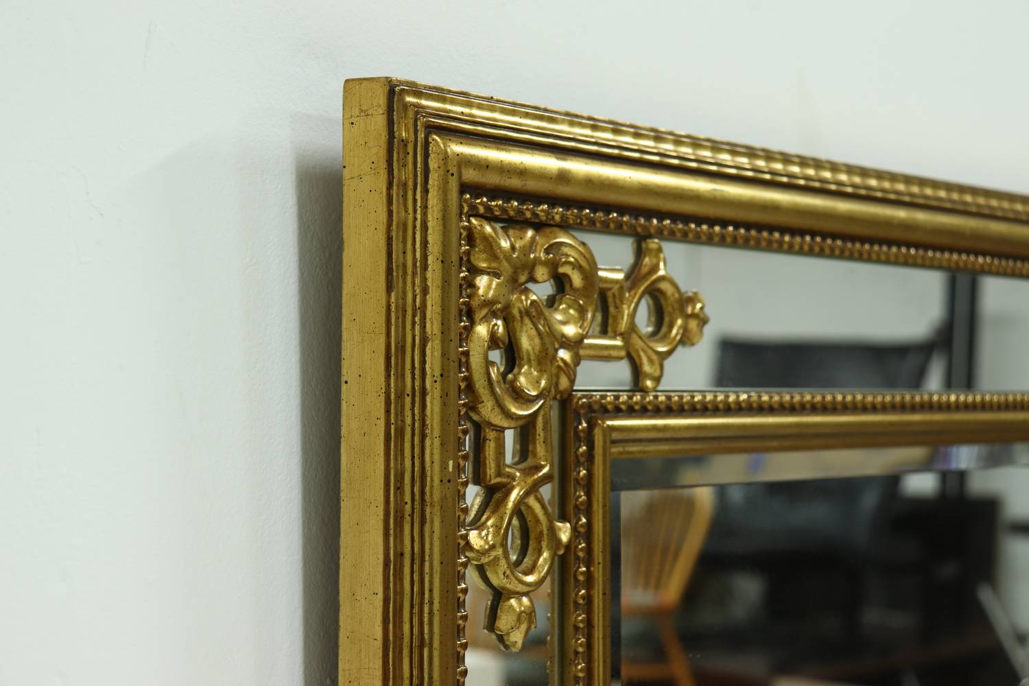 Large Decorative Gold Plated Mirror By Deknudt Belgium 1980s image 6