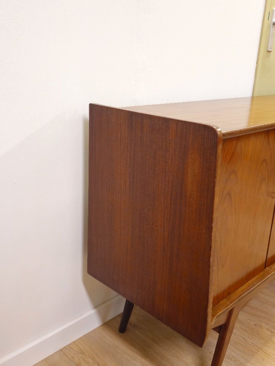 Vintage Teak Fineer Dressoir Lowboard Kast Kastje image 16