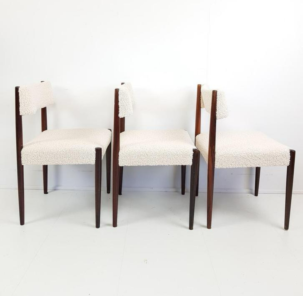 3 Vintage Bovenkamp? Stoelen Teddy Palissander Eetkamerstoel image 7