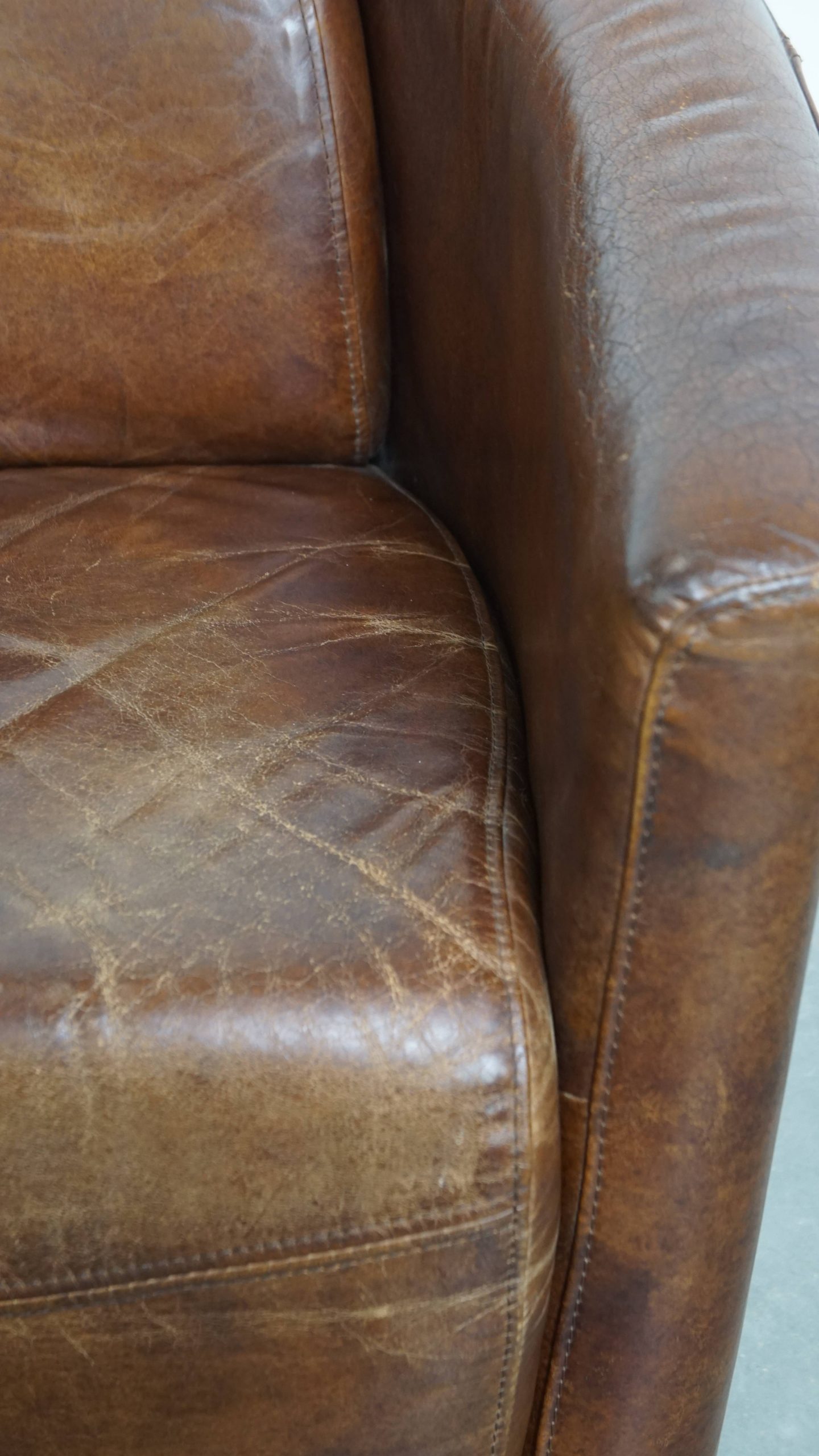 Comfortabele En Unieke Bruine Aviator Design Fauteuil Gemaakt Van Rundleer image 13