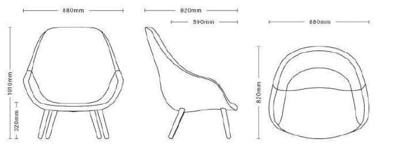 HAY About A Lounge Chair High /soft Aal92 Fauteuil,onderstel Hout image 4