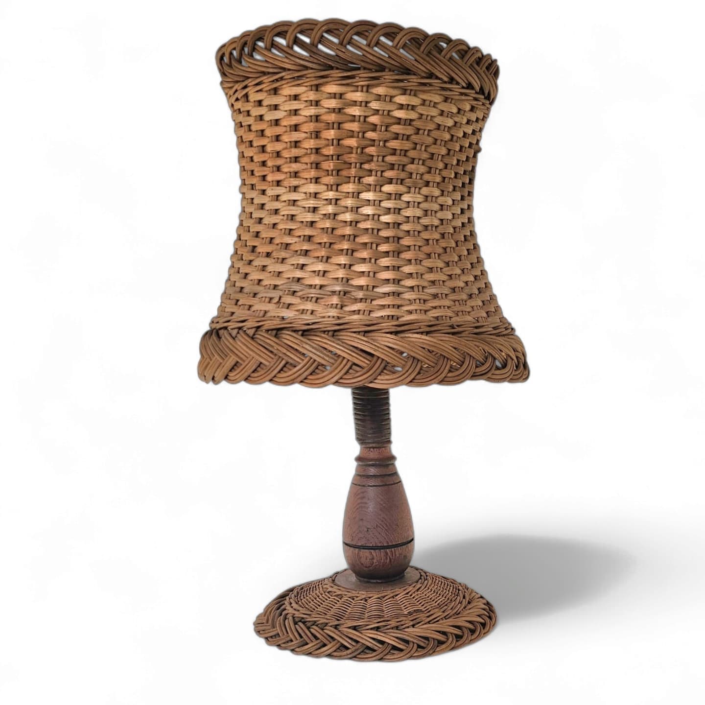 Scandinavian Rattan / Wicker Table Lamp image 2