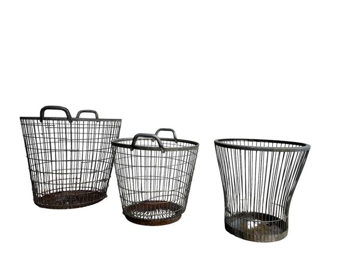 Vintage Industriële Draadmand / Aardappelenmand image 3