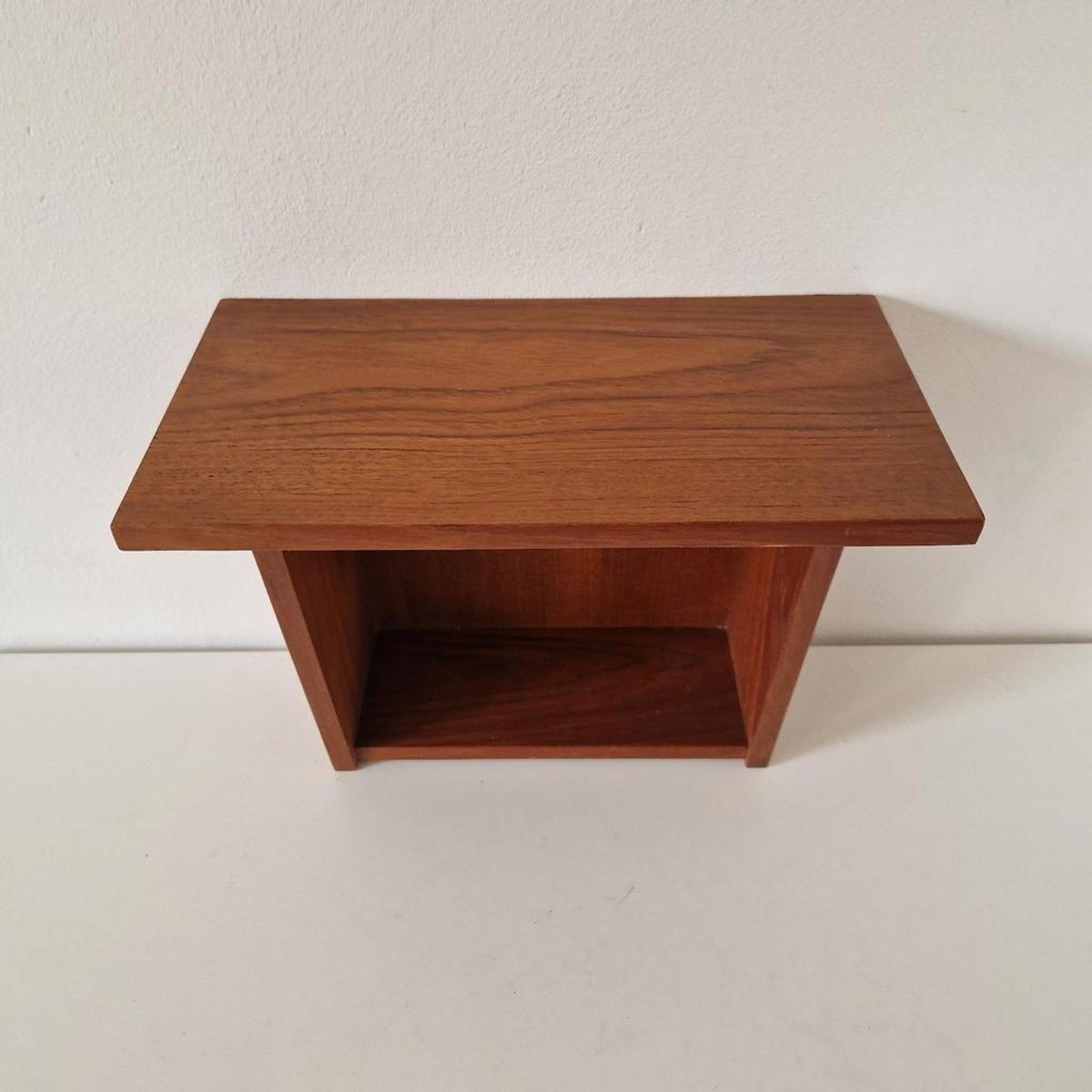 Vintage Teak Wandkastje Hangkastje Telefoonkast Rekje image 3