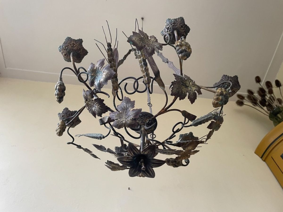 Oogstlamp Kerklamp Hanglamp Voor Kaarsen Frans Antiek image 13