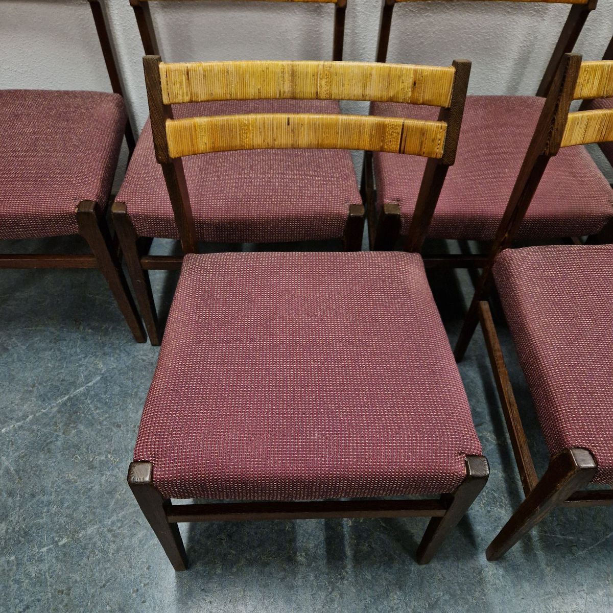 Set Van 6 Vintage Stoelen Eetkamerstoelen Jaren 60 Jaren 70 image 16