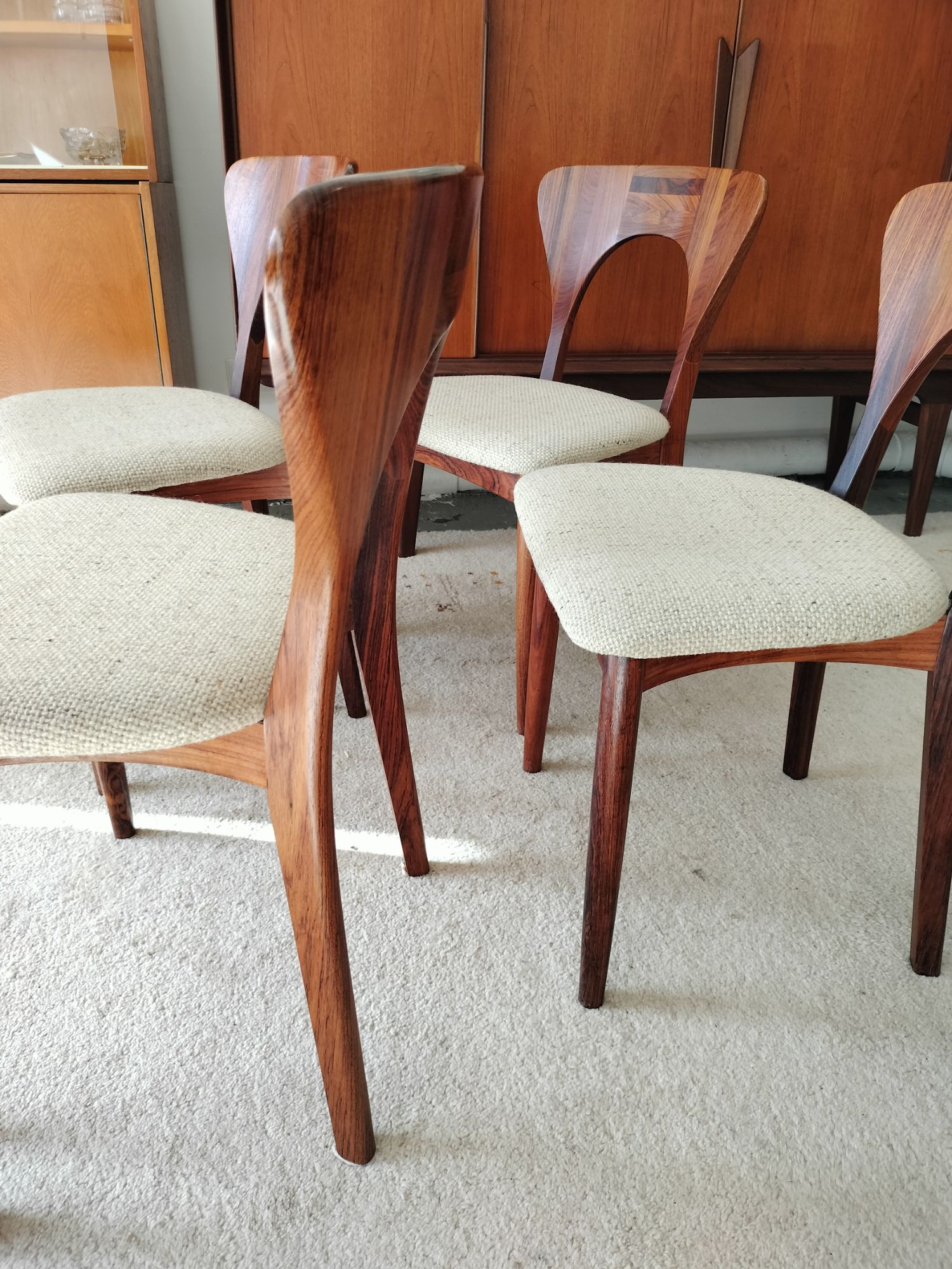 Vintage Set Van 4 Eetkamerstoelen, Nils Koefoed image 7