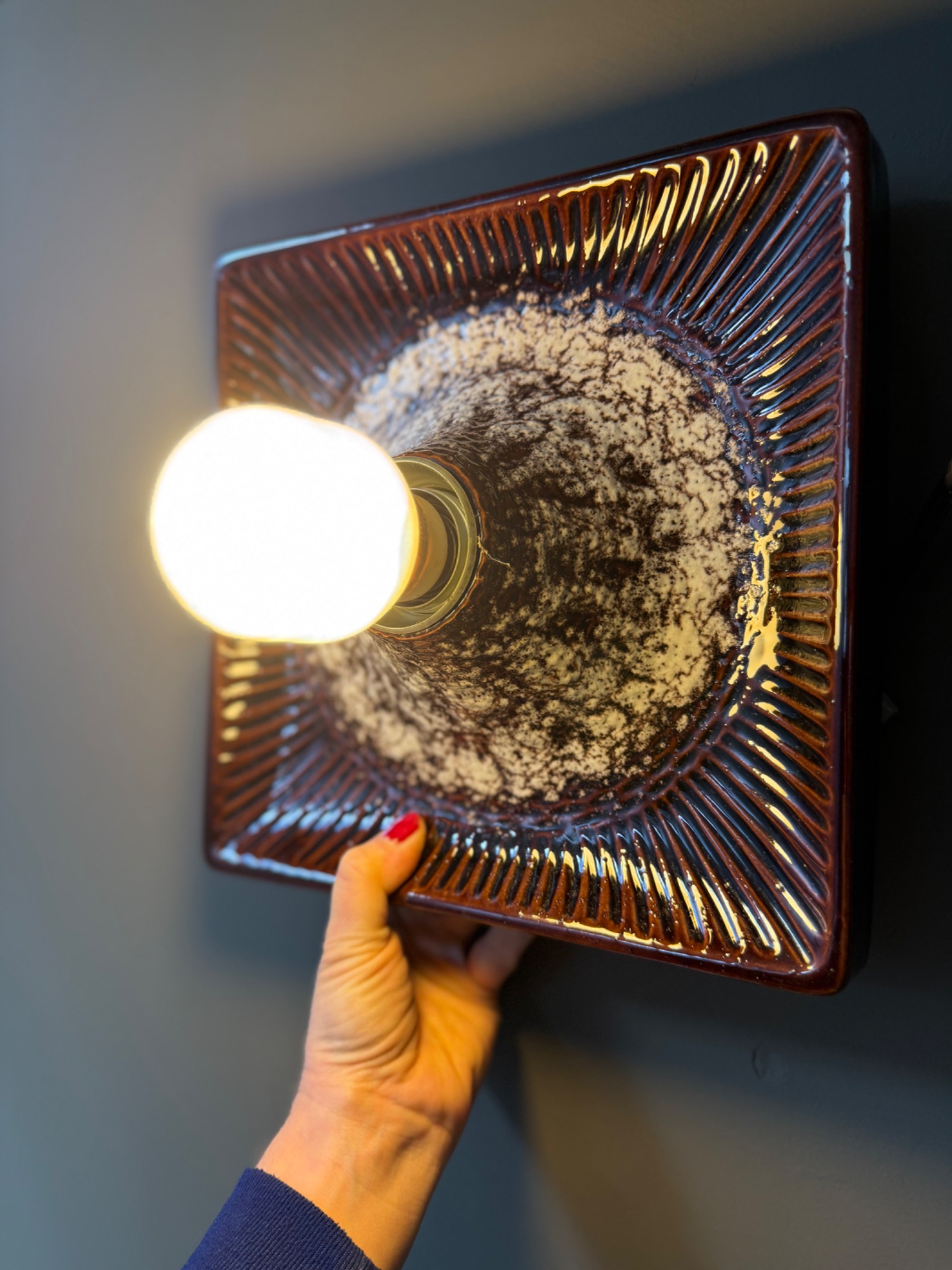 West Germany Plafondlamp / Wandlamp image 11