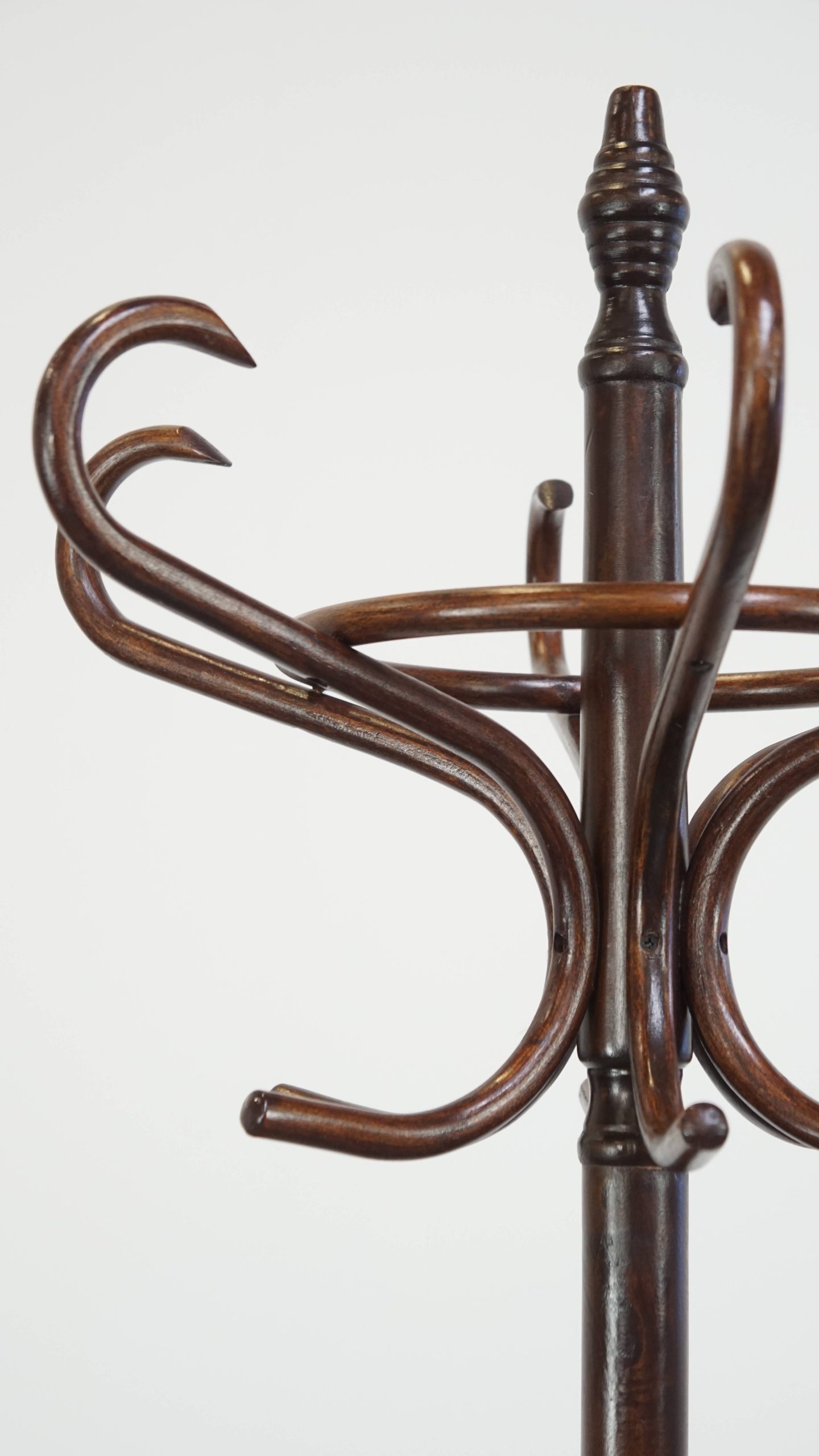 Charmante, Sierlijke Staande Bentwood Vintage Kapstok/ Parapluhouder In Thonet Stijl image 4