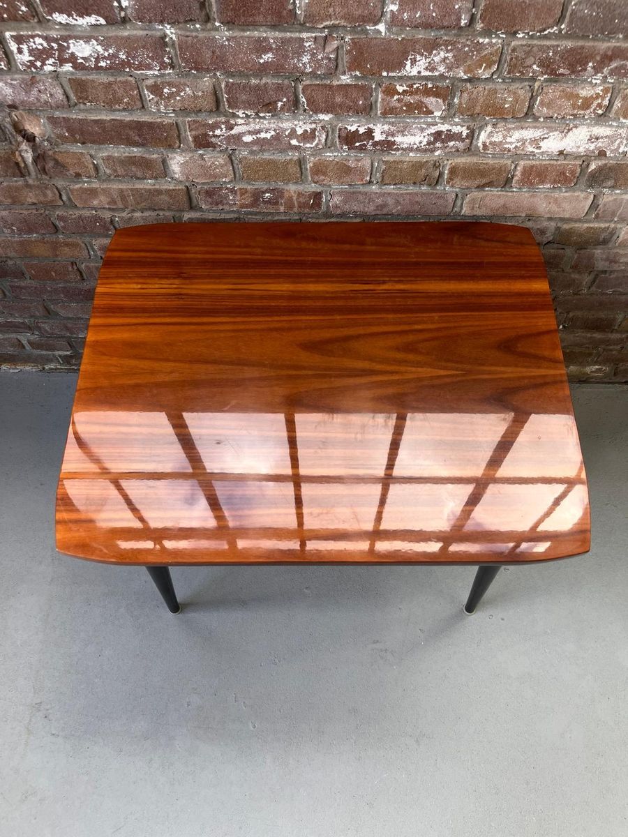 Vintage Hoogglanzende Houten Cocktailtafel, Salontafel Jaren 60, Mid Century Bijzettafel. image 8