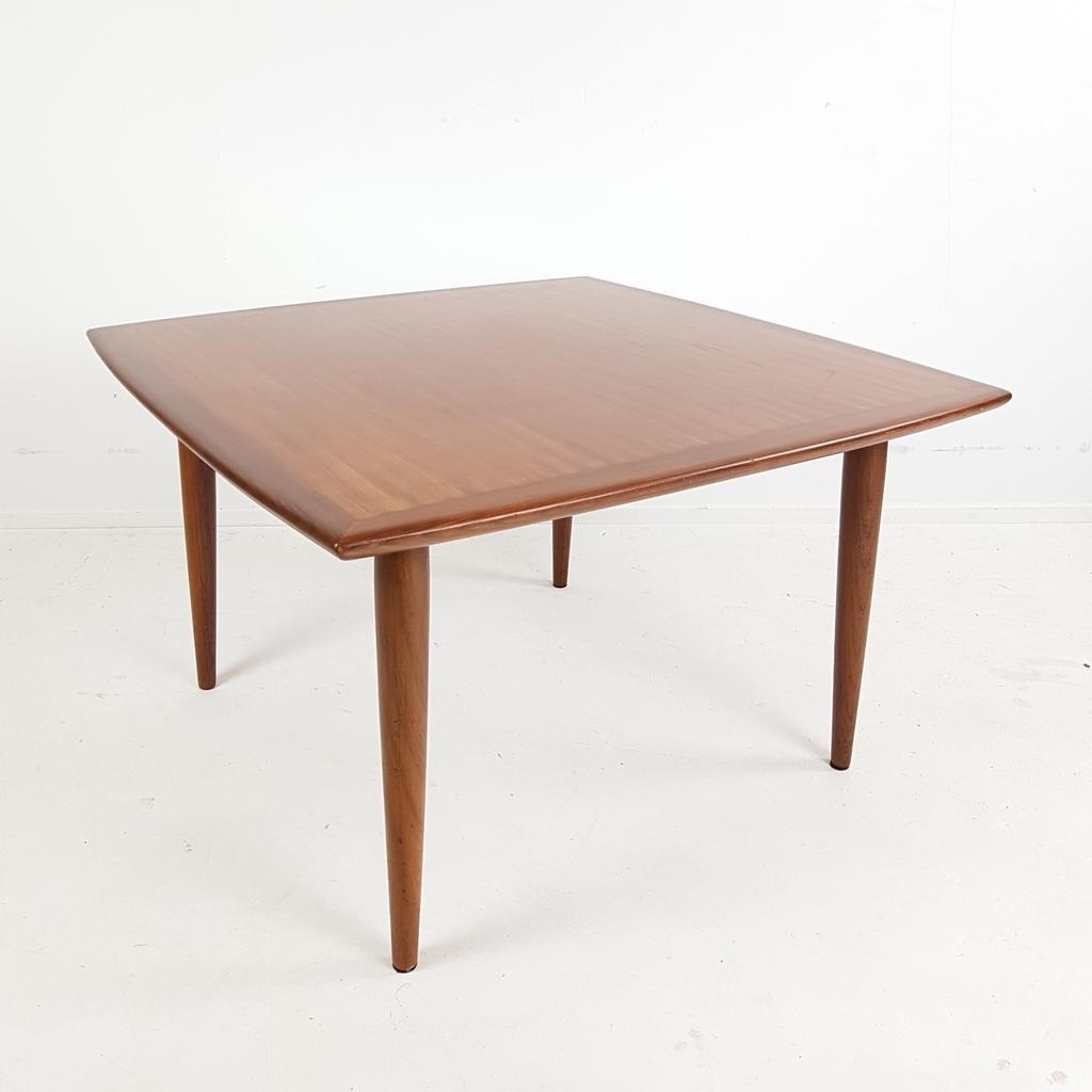 Vintage Teak Houten Salontafel Vierkant Deens Design image 2