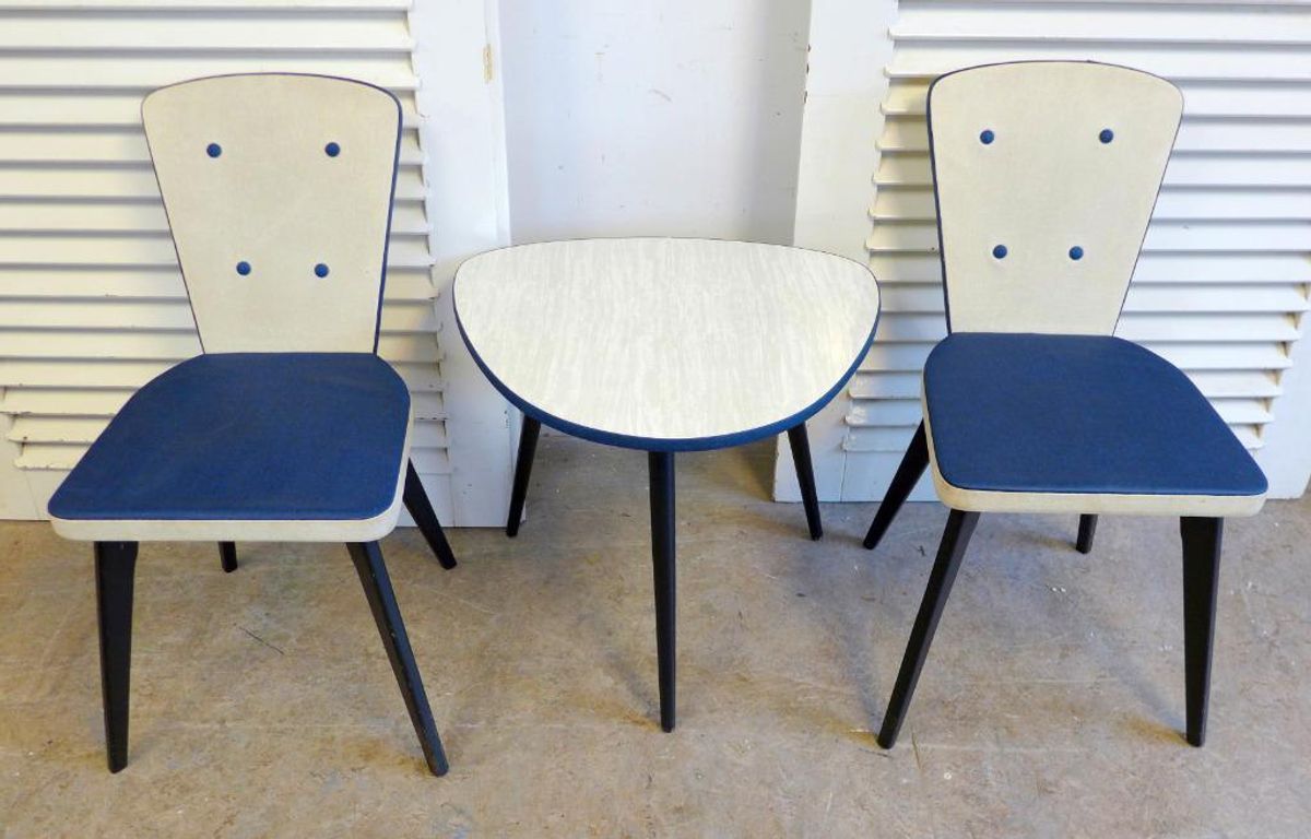 Mooie Retro Vintage Slaapkamer Set : Bed Stoelen Tafel image 13