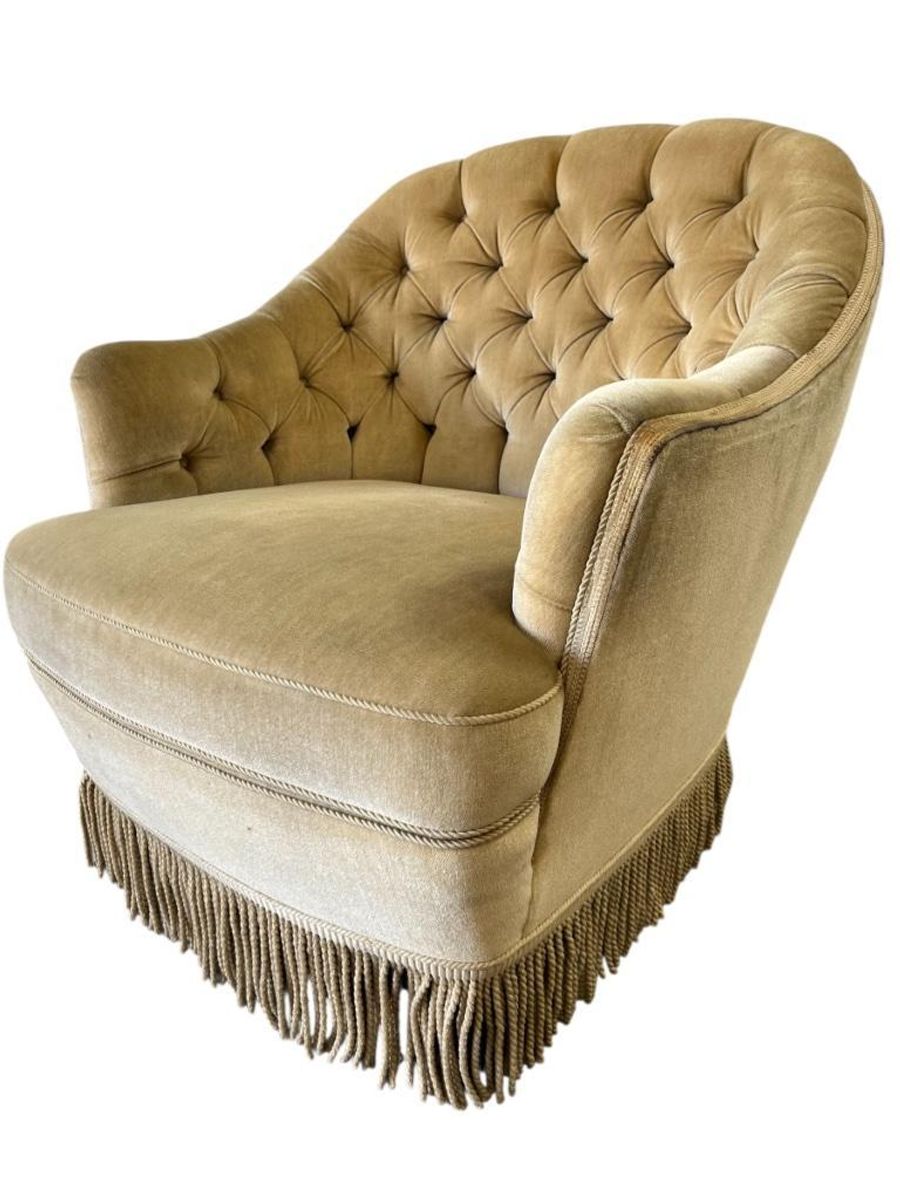Vintage Fauteuil / Eenzit / Clubzetel Met Franjes image 2