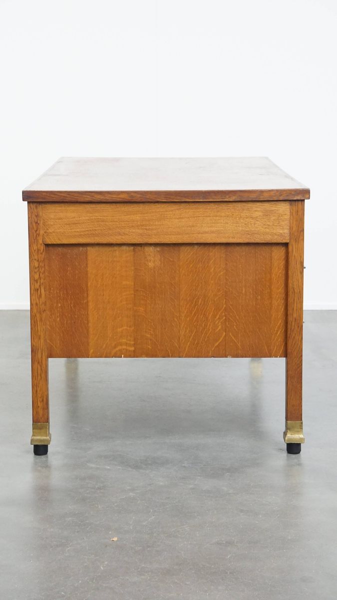 Uniek En Antiek Eikenhouten Art Deco Bureau Uit Begin 20e Eeuw In Amsterdamse School Stijl image 4
