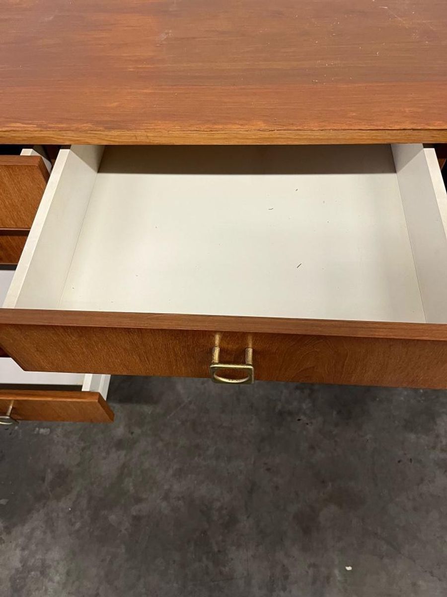 Vintage Houten Bureau / Schrijftafel image 12